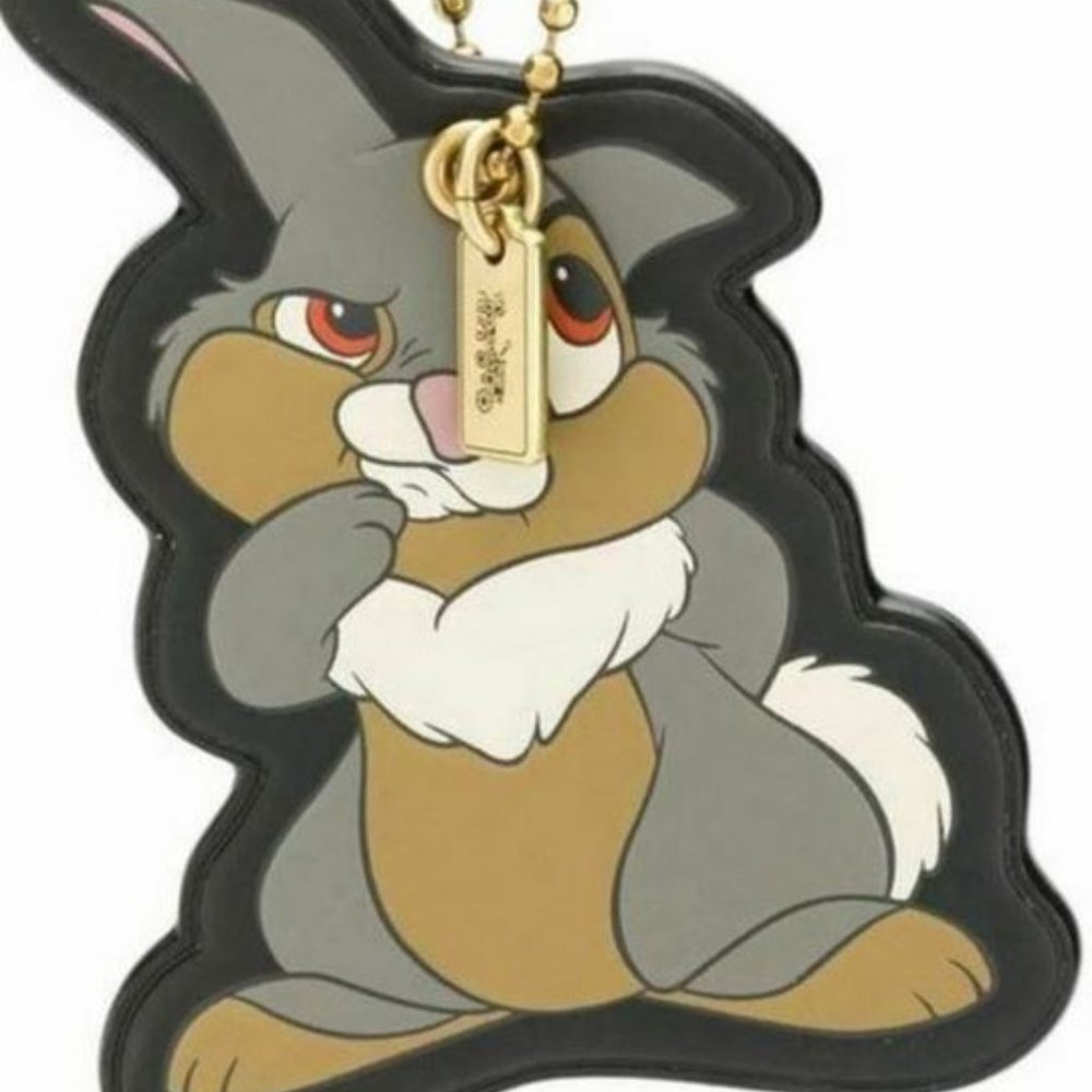 COACH Disney THUMPER Leather Bag Charm Keychain